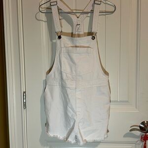 White aerie overalls